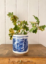 Load image into Gallery viewer, Large antique blue transferware planter/pot
