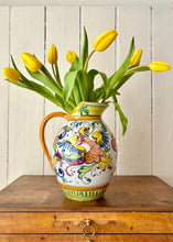 Load image into Gallery viewer, Large Italian hand painted jug with Fleur De Lis
