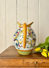 Load image into Gallery viewer, Large Italian hand painted jug with Fleur De Lis
