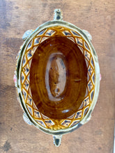 Load image into Gallery viewer, Victorian English Majolica Alhambrian Jardiniere basket mantle vase
