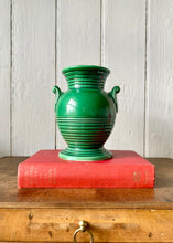 Load image into Gallery viewer, Green Dartmouth vase with twin handles
