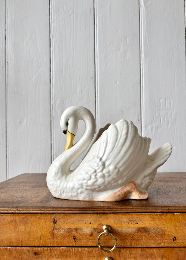 A swan vase by Sylvac