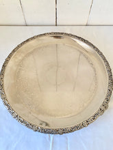 Load image into Gallery viewer, Circular engraved drinks tray with three ball and claw legs
