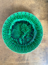 Load image into Gallery viewer, Antique French majolica leaf small pedestal dish by RS
