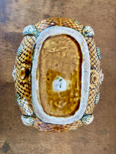 Load image into Gallery viewer, Victorian English Majolica Alhambrian Jardiniere basket mantle vase
