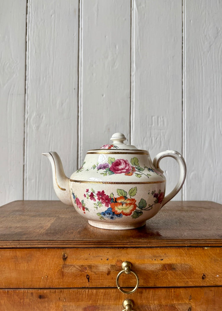 Antique chintz tea pot