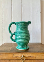 Load image into Gallery viewer, Large Govancroft two-handled green rope jug
