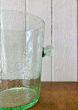 Load image into Gallery viewer, Hand blown pale green bubble glass wine cooler/champagne bucket
