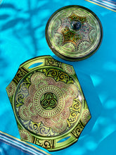 Load image into Gallery viewer, A two piece tableware set of vintage Safi Morrocan sharing platter and covered dish
