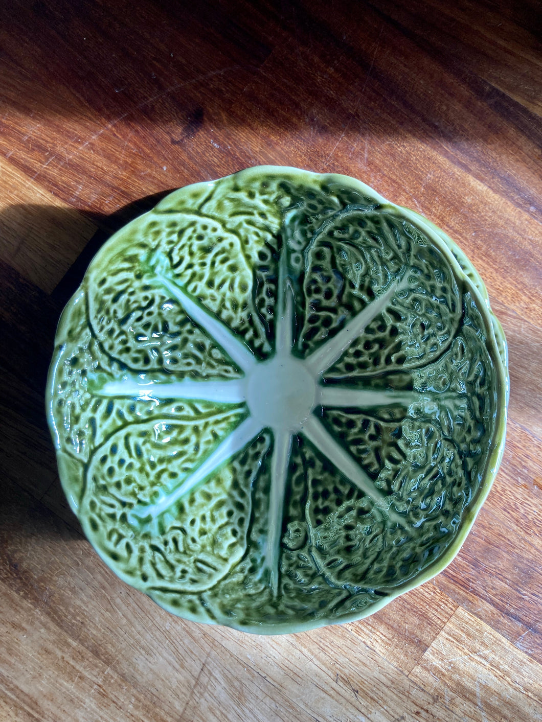 Cabbage ware breakfast/soup bowl and plate