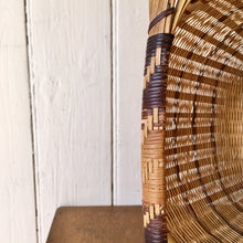 Load image into Gallery viewer, Vintage split bamboo and woven grass basket
