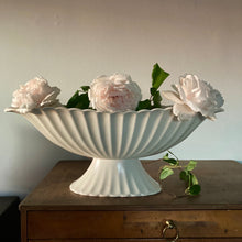 Load image into Gallery viewer, Spode Velamour Fortuna white fluted mantle vase
