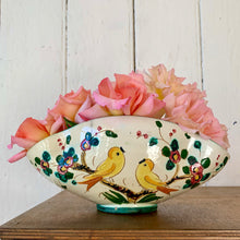 Load image into Gallery viewer, Italian pottery mantle vase featuring a pair of songbirds
